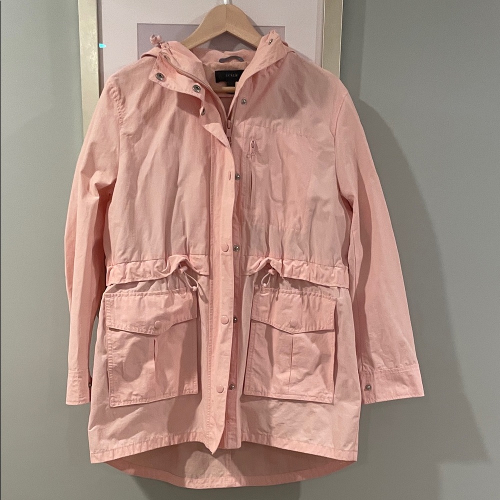 J. Crew pink raincoat